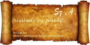 Szathmáry Anikó névjegykártya
