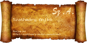Szathmáry Anikó névjegykártya